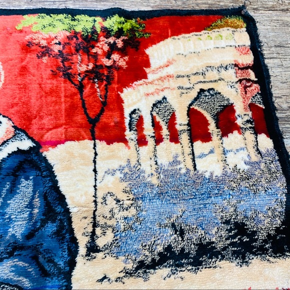 Vintage Mary baby Jesus velour large pillow tapestry fabric panel craft god - Picture 10 of 16